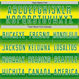 Custom Grass Green Light Yellow-White Stripe Diamond Grid Brazil Sublimation Soccer Uniform Jersey