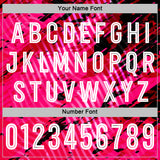 Custom Pink White-Black Abstract Swirl Wave Grunge Splatter Sublimation Soccer Uniform Jersey