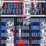 Custom Black Royal Red-White USA Style Patriotic Splatter Sublimation Soccer Uniform Jersey