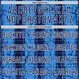 Custom Navy Powder Blue-White USA Style Patriotic Cracked Stripe Sublimation Soccer Uniform Jersey