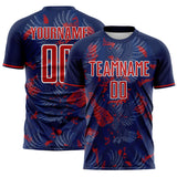 Custom US Navy Blue Red-White USA Style Patriotic American Bald Eagle Sublimation Soccer Uniform Jersey