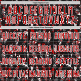 Custom Black Red-White USA Style Patriotic Abstract Mosaic Confetti Sublimation Soccer Uniform Jersey