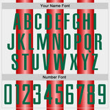 Custom White Kelly Green-Red Gradient Vertical Stripe Argentina Style Sublimation Soccer Uniform Jersey