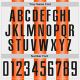 Custom White Black-Orange Gradient Vertical Stripe Argentina Style Sublimation Soccer Uniform Jersey