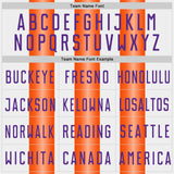 Custom White Purple-Orange Gradient Vertical Stripe Argentina Style Sublimation Soccer Uniform Jersey