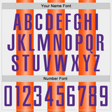 Custom White Purple-Orange Gradient Vertical Stripe Argentina Style Sublimation Soccer Uniform Jersey