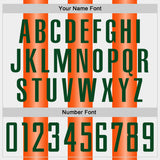 Custom White Green-Orange Gradient Vertical Stripe Argentina Style Sublimation Soccer Uniform Jersey