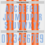 Custom White Light Blue-Orange Gradient Vertical Stripe Argentina Style Sublimation Soccer Uniform Jersey