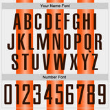 Custom White Brown-Orange Gradient Vertical Stripe Argentina Style Sublimation Soccer Uniform Jersey
