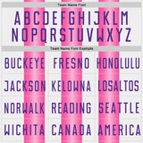 Custom White Purple-Pink Gradient Vertical Stripe Argentina Style Sublimation Soccer Uniform Jersey