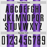 Custom White Black-Purple Gradient Vertical Stripe Argentina Style Sublimation Soccer Uniform Jersey