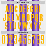 Custom White Gold-Purple Gradient Vertical Stripe Argentina Style Sublimation Soccer Uniform Jersey