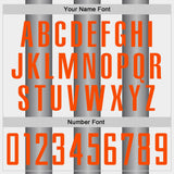 Custom White Orange-Steel Gray Gradient Vertical Stripe Argentina Style Sublimation Soccer Uniform Jersey