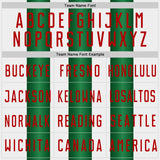 Custom White Red-Green Gradient Vertical Stripe Argentina Style Sublimation Soccer Uniform Jersey