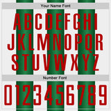 Custom White Red-Green Gradient Vertical Stripe Argentina Style Sublimation Soccer Uniform Jersey