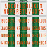 Custom White Orange-Green Gradient Vertical Stripe Argentina Style Sublimation Soccer Uniform Jersey