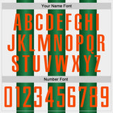 Custom White Orange-Green Gradient Vertical Stripe Argentina Style Sublimation Soccer Uniform Jersey