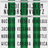 Custom White Black-Green Gradient Vertical Stripe Argentina Style Sublimation Soccer Uniform Jersey