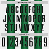 Custom White Black-Green Gradient Vertical Stripe Argentina Style Sublimation Soccer Uniform Jersey