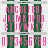Custom White Pink-Green Gradient Vertical Stripe Argentina Style Sublimation Soccer Uniform Jersey