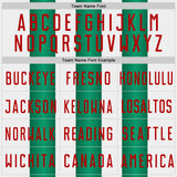 Custom White Red-Kelly Green Gradient Vertical Stripe Argentina Style Sublimation Soccer Uniform Jersey