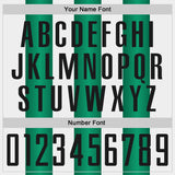 Custom White Black-Kelly Green Gradient Vertical Stripe Argentina Style Sublimation Soccer Uniform Jersey