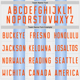 Custom White Orange-Light Blue Gradient Vertical Stripe Argentina Style Sublimation Soccer Uniform Jersey