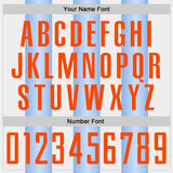 Custom White Orange-Light Blue Gradient Vertical Stripe Argentina Style Sublimation Soccer Uniform Jersey