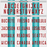 Custom White Red-Teal Gradient Vertical Stripe Argentina Style Sublimation Soccer Uniform Jersey