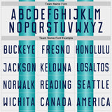 Custom White Navy-Teal Gradient Vertical Stripe Argentina Style Sublimation Soccer Uniform Jersey