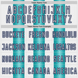 Custom White Gray Teal-Navy Gradient Vertical Stripe Argentina Style Sublimation Soccer Uniform Jersey