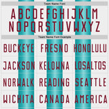 Custom White Crimson-Teal Gradient Vertical Stripe Argentina Style Sublimation Soccer Uniform Jersey