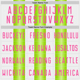 Custom White Pink-Neon Green Gradient Vertical Stripe Argentina Style Sublimation Soccer Uniform Jersey
