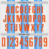 Custom White Orange-Powder Blue Gradient Vertical Stripe Argentina Style Sublimation Soccer Uniform Jersey