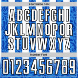 Custom Powder Blue White-Black Stripe Abstract Geometric Colombia Sublimation Soccer Uniform Jersey