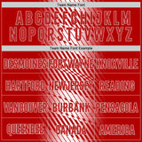 Custom Red-White Brush Stroke Diagonal Stripe England Style Sublimation Soccer Uniform Jersey