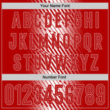 Custom Red-White Brush Stroke Diagonal Stripe England Style Sublimation Soccer Uniform Jersey