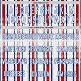 Custom Royal White-Red Vertical Stripe England Style Sublimation Soccer Uniform Jersey