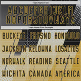 Custom Black Gray-Old Gold Geometric Diagonal Block Halftone Grid Sublimation Soccer Uniform Jersey