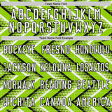 Custom Neon Green Black-White Geometric Chevron Halftone Dot Sublimation Soccer Uniform Jersey