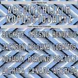 Custom Light Blue White-Black Geometric Chevron Halftone Dot Sublimation Soccer Uniform Jersey
