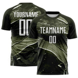 Custom Brown-White Flowing Wave Sublimation Soccer Uniform Jersey