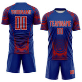 Custom Royal Red-White Australia Kangaroo Aboriginal Dot Art Australia Kangaroo Sublimation Soccer Uniform Jersey