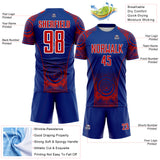 Custom Royal Red-White Australia Kangaroo Aboriginal Dot Art Australia Kangaroo Sublimation Soccer Uniform Jersey