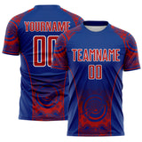 Custom Royal Red-White Australia Kangaroo Aboriginal Dot Art Australia Kangaroo Sublimation Soccer Uniform Jersey