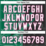 Custom Graffiti Pattern Black Kelly Green-Pink 3D Two-Button Unisex Softball Jersey