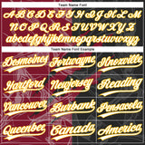 Custom Graffiti Pattern Black Crimson-Gold 3D Two-Button Unisex Softball Jersey