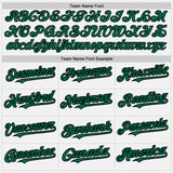 Custom White Black Pinstripe Kelly Green Two-Button Unisex Softball Jersey