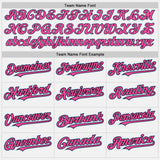 Custom White Black Pinstripe Light Blue-Pink Two-Button Unisex Softball Jersey