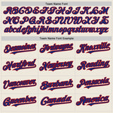 Custom Cream Red Pinstripe Royal Two-Button Unisex Softball Jersey